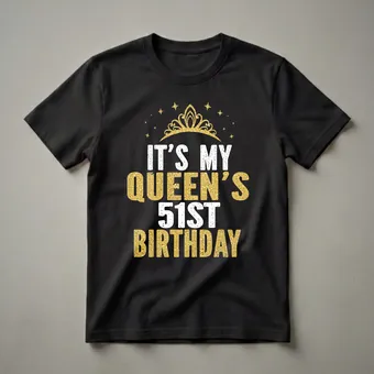 Queen's 51st Birthday Crown Graphic T-Shirt for Women