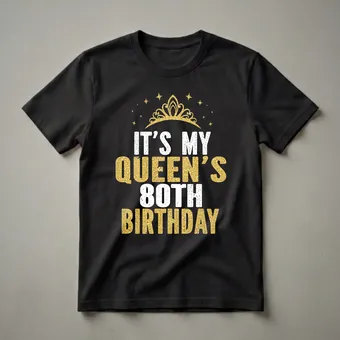 Queen's 80th Birthday Crown Graphic Crown T-Shirt for Women