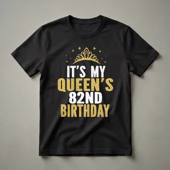Queen's 82nd Birthday Crown Graphic T-Shirt for Women