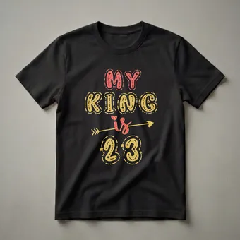 My King Is 23rd Birthday Queen Graphic T-Shirt for Boyfriend