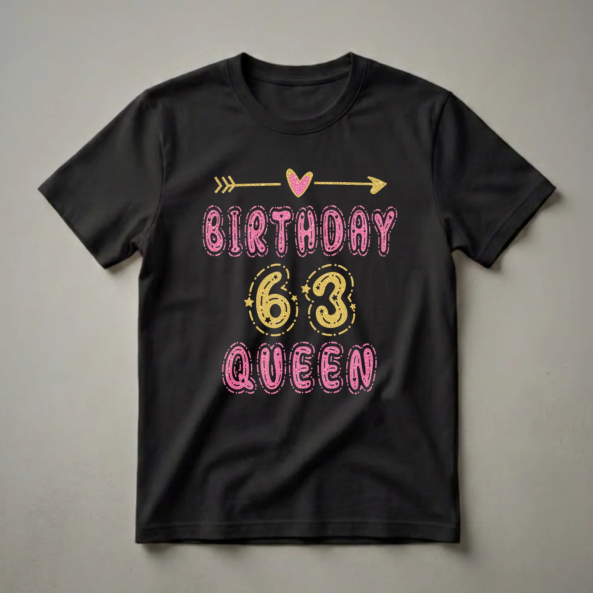 63rd Birthday Queen Graphic T-Shirt for Women