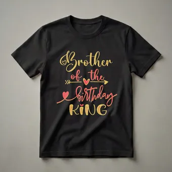 Brother of the Birthday King Graphic T-Shirt for Boys
