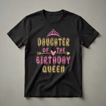 Daughter of The Birthday Queen Graphic T-Shirt for Girls