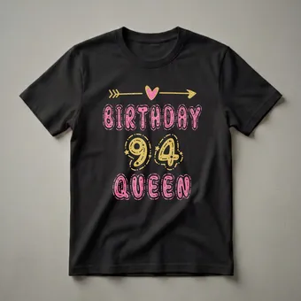 94th Birthday Queen Graphic T-Shirt for Grandma