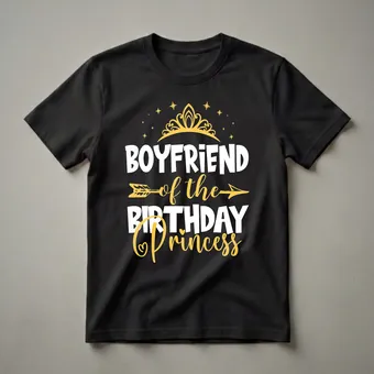 Boyfriend of the Birthday Princess Graphic T-Shirt for Girls