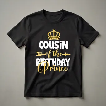 Cousin of The Birthday Prince Graphic T-Shirt for Boys