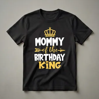 Mommy Of The Birthday King Graphic T-Shirt for Moms