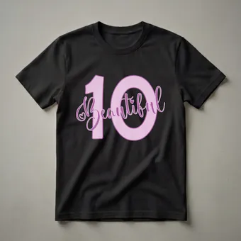 Beautiful 10th Birthday Girl Graphic T-Shirt