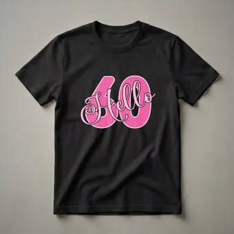 Hello 60 Years Old Pink Graphic T-Shirt for Women Turning 60
