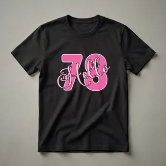 Hello 78 Years Old Birthday T-Shirt for Women Turning 78