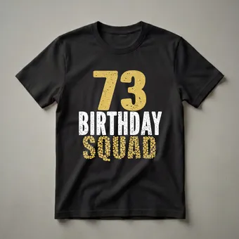 73rd Birthday Squad Graphic T-Shirt for Men and Women