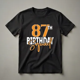 87th Birthday Squad Family Matching Group T-Shirt