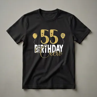 55th Birthday Crew Matching Family Graphic T-Shirt