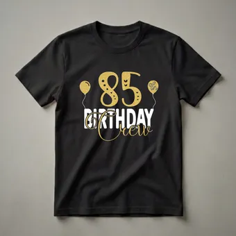 85th Birthday Crew Matching Family Graphic T-Shirt