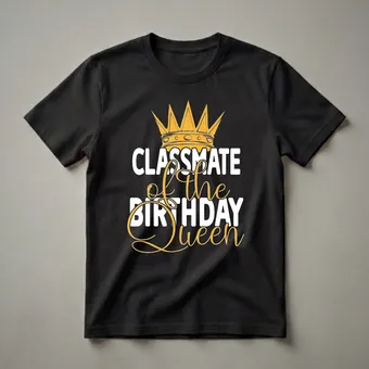 Classmate of the Birthday Queen Graphic T-Shirt for Girls