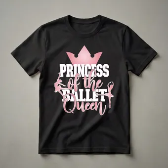 Princess of the Ballet Queen Graphic T-Shirt for Young Dancers