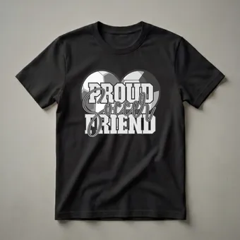 Proud Soccer Friend Graphic T-Shirt for Family and Friends