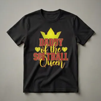 Daddy Of The Softball Queen Graphic T-Shirt for Proud Fathers