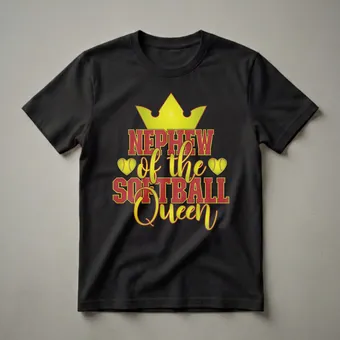 Nephew of the Softball Queen Graphic T-Shirt for Family Matching