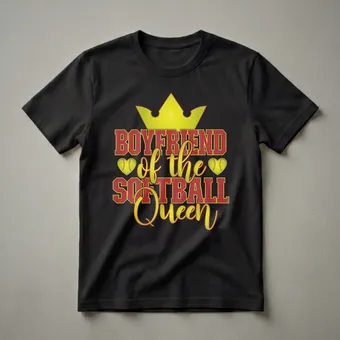 Boyfriend of the Softball Queen Graphic T-Shirt for Softball Fans