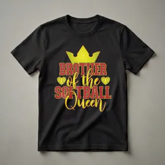 Brother of the Softball Queen Graphic T-Shirt for Supportive Siblings