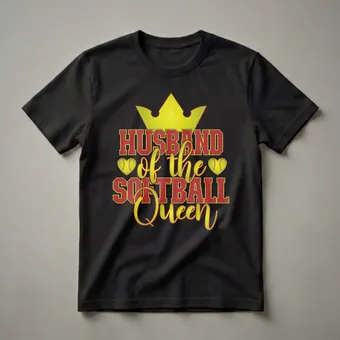 Husband of the Softball Queen Graphic T-Shirt for Supportive Partners