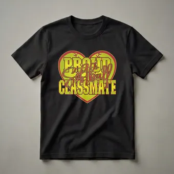 Proud Softball Classmate Heart Graphic T-Shirt for Family