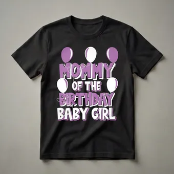 Mommy Of The Birthday Baby Girl Party T-Shirt