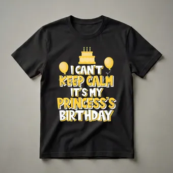 I Can't Keep Calm It's My Princess's Birthday Party T-Shirt