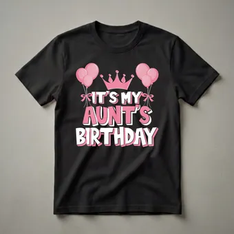 It's My Aunt's Birthday Celebration Shirt for Nieces and Nephews