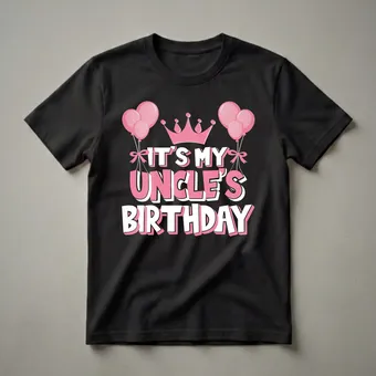 It's My Uncle's Birthday Celebration Graphic T-Shirt