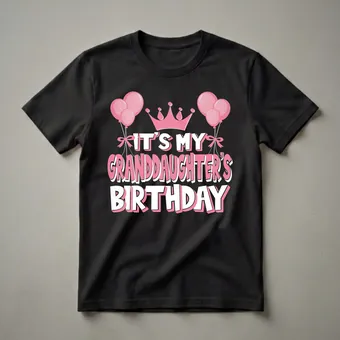 Grandparents' 'It's My Granddaughter's Birthday' Celebration Graphic