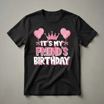It's My Friend's Birthday Celebration Graphic T-Shirt