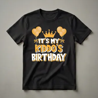 It's My Kiddo's Birthday Family Matching Graphic T-Shirt