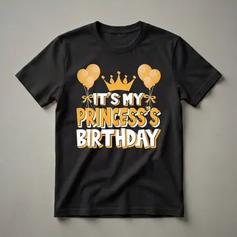 It's My Princess Birthday Celebration Graphic T-Shirt for Girls