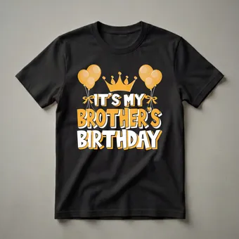 It's My Brother's Birthday Celebration Graphic T-Shirt for Family
