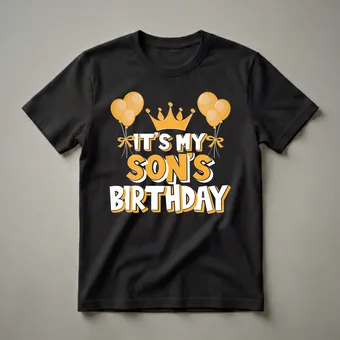 It's My Son's Birthday Family Matching Celebration T-Shirt