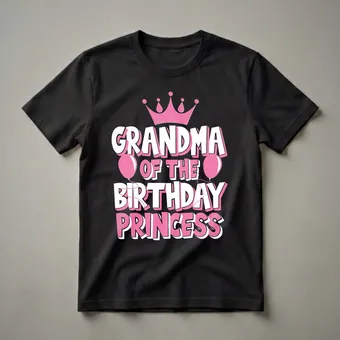 Grandma Of The Birthday Princess Graphic T-Shirt