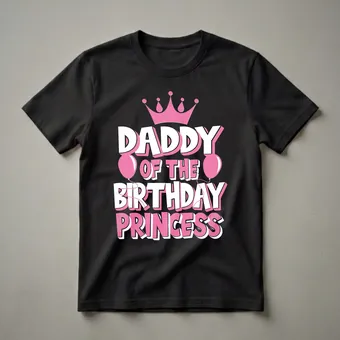 Daddy Of The Birthday Princess Matching Family T-Shirt