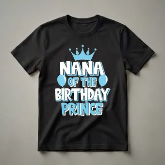 Nana Of The Birthday Prince Matching Family T-Shirt