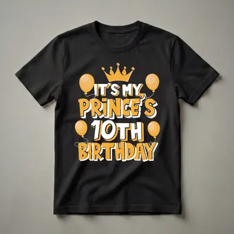 It's My Prince's 10th Birthday Graphic T-Shirt for Boys