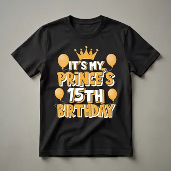 Prince's 15th Birthday Graphic T-Shirt for Boys