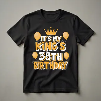 It's My King's 38th Birthday Graphic T-Shirt for Him