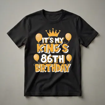 It's My King's 86th Birthday Graphic T-Shirt for Men