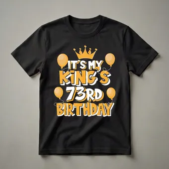 King's 73rd Birthday Graphic T-Shirt for Him