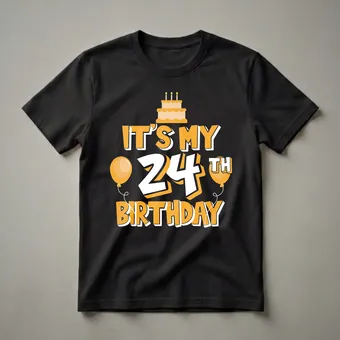 It's My 24th Birthday Graphic T-Shirt for Him or Her