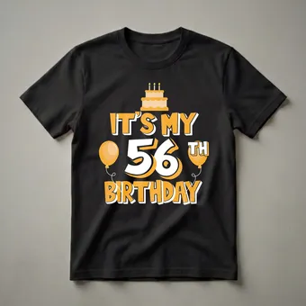 It's My 56th Birthday Party Graphic T-Shirt for Men and Women