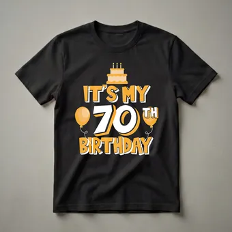 It's My 70th Birthday Graphic T-Shirt for Him or Her
