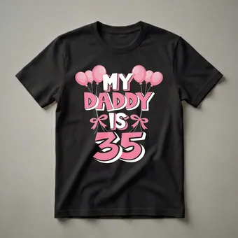 My Daddy Is 35 Years Old 35th Birthday Graphic T-Shirt