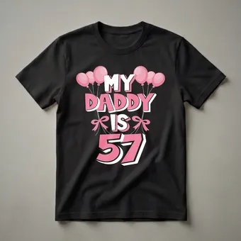 My Daddy Is 57 Years Old Birthday T-Shirt for Men